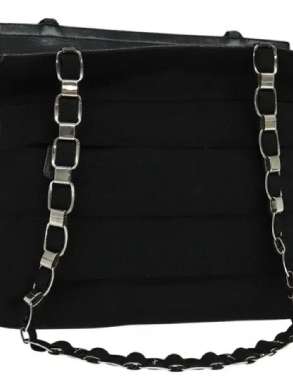 Salvatore Ferragamo Vala Shoulder Bag Canvas Black Auth fm4422